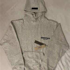 Essentials Fear Of God Light Oatmeal Hoodie